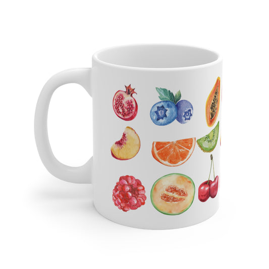 Fruit mug Ceramic Coffee Cups, 11oz, 15oz